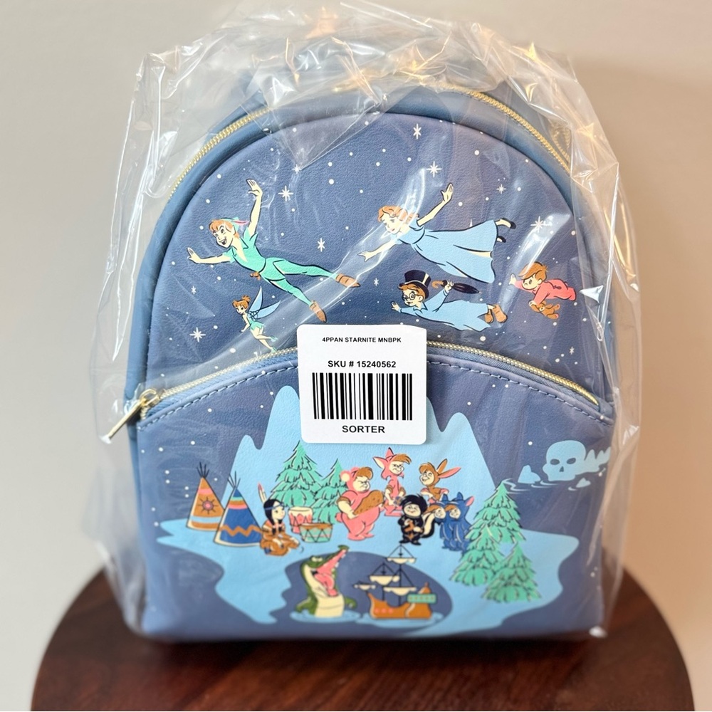 𝅺LOUNGEFLY Disney Peter Pan Never Land Mini Backpack Nwt